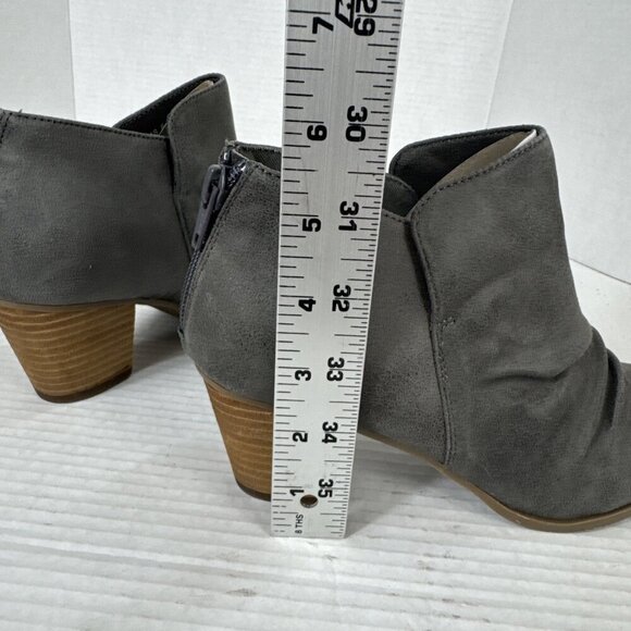 Report Clarice Women's 6.5 Wide  Heeled Short Bootie Gray NWOB + Small Flaw - Picture 5 of 16